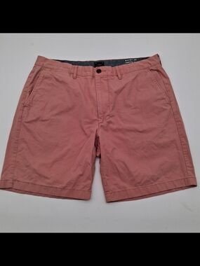 J. Crew Men's Re-Imagined Dusty Rose Flat Front Chino Shorts 36"